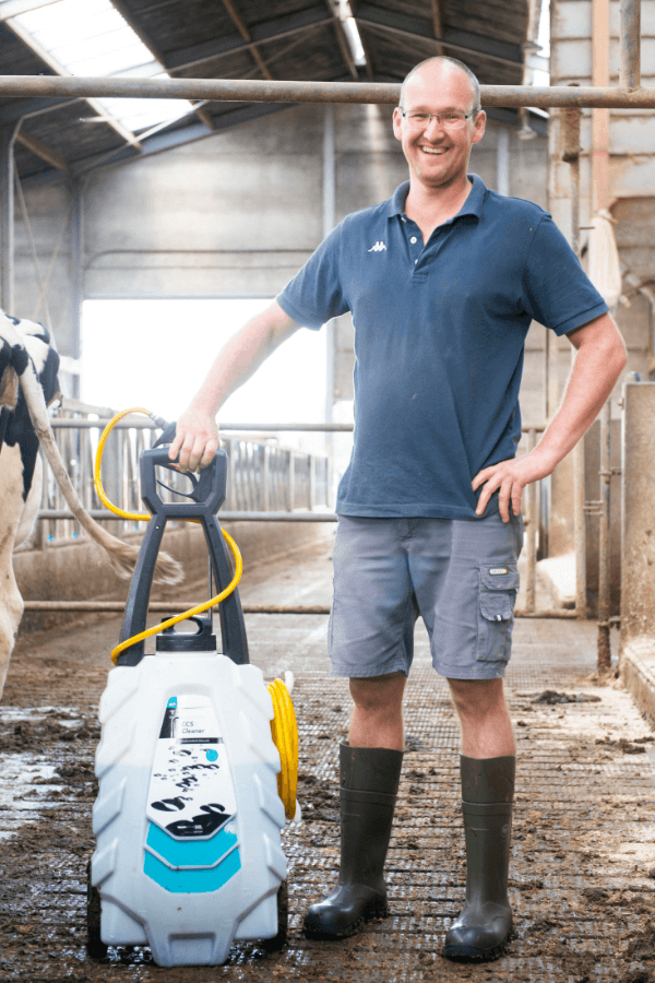 Pieter Maes is blij met het Claw Clean System