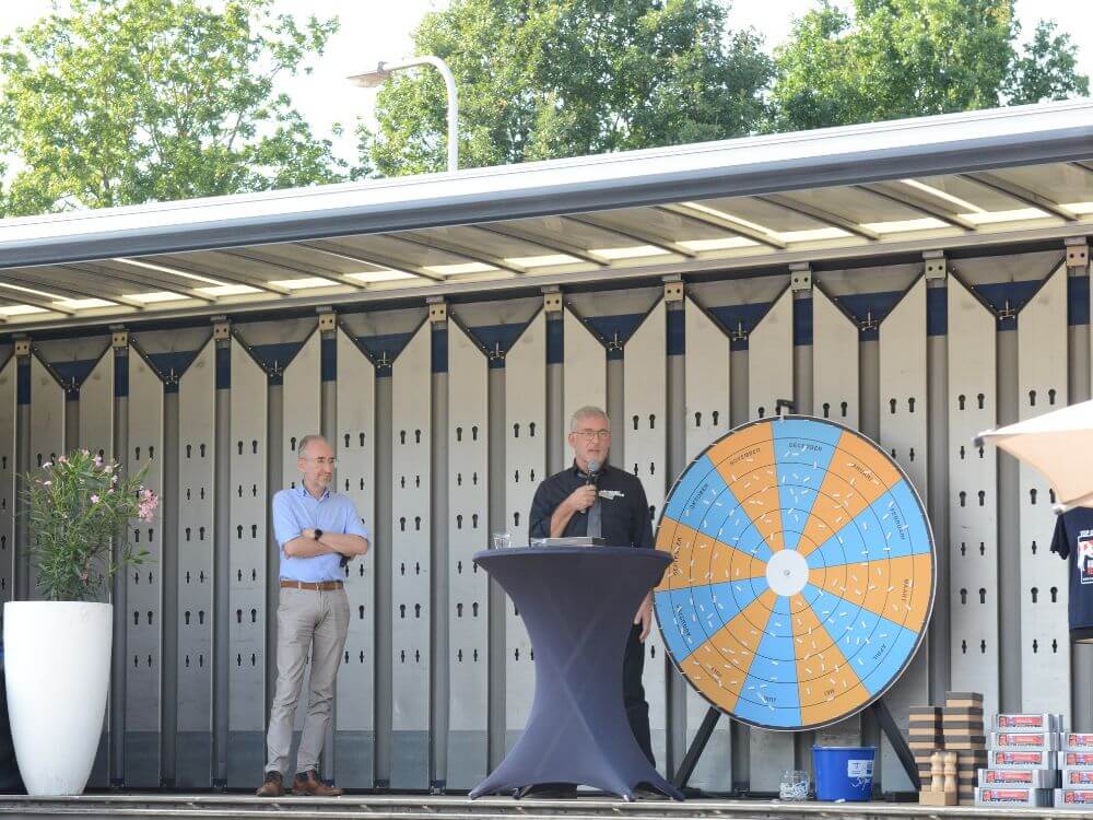 Eric Heemskerk en gastspreker Henk Vermeer tijdens Open Dag