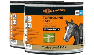 Paquet DUO Ruban TurboLine 12,5mm blanc 2x400m