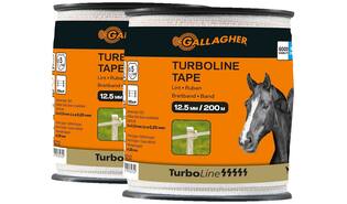 Paquet DUO Ruban TurboLine 12,5mm blanc 2x200m