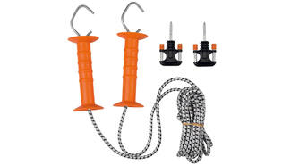 Cord-Torset dehnbar 6,5 bis 11 m weiß mit 2 Torgriffen