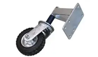 Roue de portail avec platine de fixation