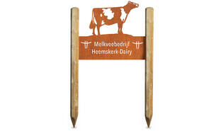Hofschild Cortenstahl komplett